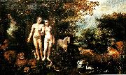 Hans Rottenhammer adam och eva i paradiset oil painting on canvas